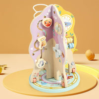 Educational Color Sorting Toy Multifunction Wooden Montessori Bead Board Screen-Non-Digital for Toddlers, Preschoolers, Kindergarten