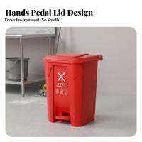 Waste Sorting Bin Long-Lasting Foot Pedal Trash Can Step-on Garbage Bin Thickened Material Step on Trash Can Odor Protection