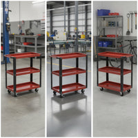 Rolling Tool Utility-Trolley-Tier Mobile Storage Cart Versatile for Garage