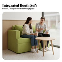 Minimalist Design Dining Booth and Chair Set fashionable aesthetic Restaurant Seating Padded Seat Commercial Furnishing Comfortable Cushioning for Cafe Proprietors, Business Owners, Adults, frothy Tea Shop, Dessert Parlor, Lounge, Event Hall