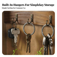Multi-Functional Wall-Mounted Key Cabinet Vintage Design Household Storage Handmade for Homeowners, Families, Business Owners, Entryway, Hallway, Living Room, Office
