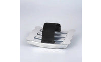 Serrated Metal Horse Grooming Scratcher with Strap Strong Curry Comb with Strap Heavy-Duty Curved Curry Comb Long-Lasting for Barns