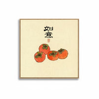 Beginner Friendly Persimmon Cross-Stitch Kit Good Fortune Symbol Chin Wish Wishwishes E D Wish Wishwishes Ign Needlepoint Kit Pre-Printed