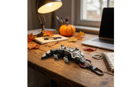Articulated Gecko Keychain 3D Printed Keyring with Articulated Gecko Backpack Charm Poseable Reptile Figure Flexible