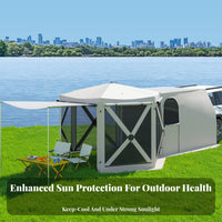 Ssunlight Tailgate Tent Quick Setup Vehicle Shelter Sun Protection Camping Gear for Outdoor Aficionados, Families, Highway Outings, Tailgating