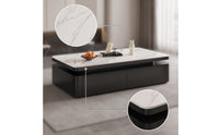Coffee Table with 4 Drawers Minimalist Coffee Table with Storage Modern Furniture for Living Room, Apartment