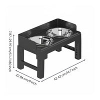Neck Friendly Foldable Dog Bowl Stand Easy to Clean Stainless Steel Feline Bowl Rack Space-Saving Stainless Steel Pet Bowls Stable for Dogs, Cats, Drinking