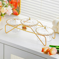 Removable Compartments Snack Serving Tray Set Detachable Bowls Divided Serving Tray with Lid Easy to Clean Compartment Snack Box Sturdy for Party Hosts, Coffee Table, Living Room