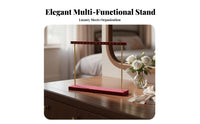 Photography Prop Red Velvet Necklace Stand Multifunctional Necklace Display Rack Elegant Design for Artisan S, Retail Shop, Boutique, Vanity