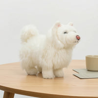 Samoyed Stuffed Toy Lifelike Samoyed Stuffed Animal Stuffed Dog Cuddly Dog Stuffed Animal Huggable for Collectors, Photography