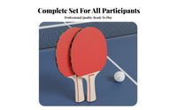 Horizontal Grip Table Pong Racket Colored Handle Table Tennis Racket Set Professional Training Table Pong Paddle Set for Beginners, Home, Indoor