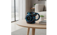 turboscharger Mug Novelty blower Mug Molded Cup for Car Enthusiasts, Mechanics, Office