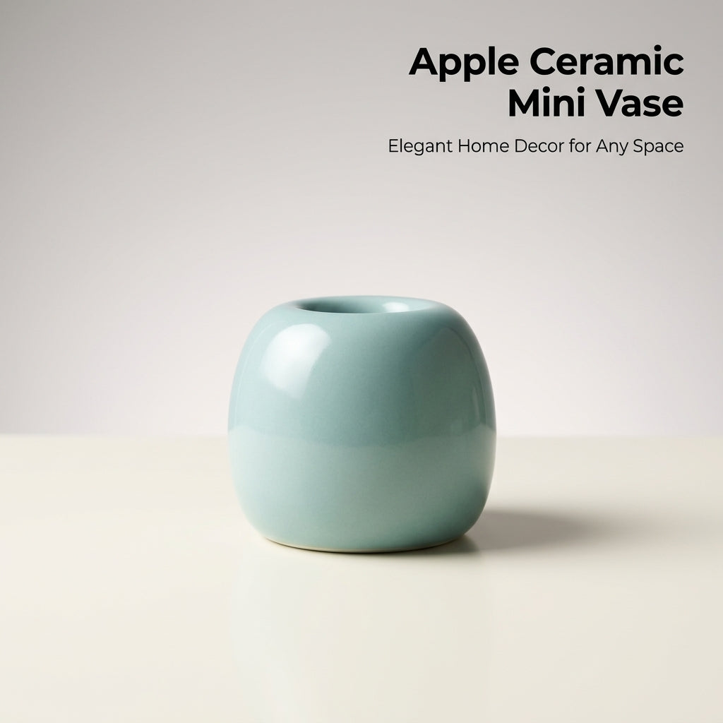 Vase for Flowers with Fruit-Shaped Ceramic Design for Home Decor, Miniature Flower for Living Room and Plant Lovers
