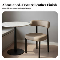 Minimalist Design Upholstered Side Chair with Curved Back Comfortable Padded Seat Kitchen Seating Anti-Slip Feet Household Furniture Long-Lasting Frame for Restaurant Owners, Interior Designers, Homeowners, Dining Room, Cafe, Home Office, Reading Nook