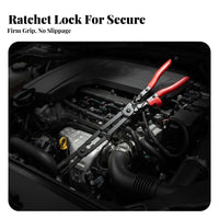 Long Reach Hose Clamp Plier Adjustable Gripping Heads Automotive Coil Clamp Tool