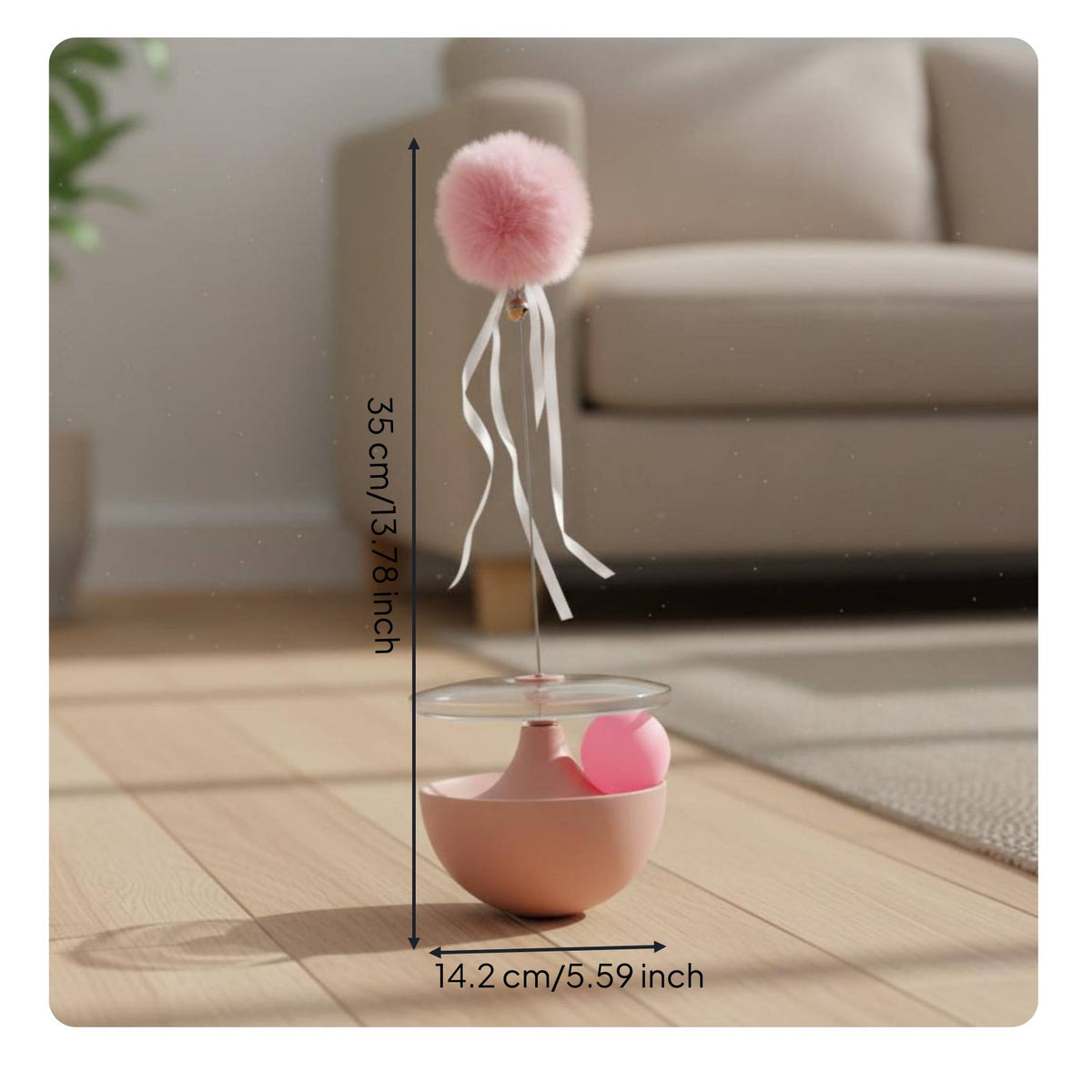 Relieves Boredom Tumbler Feline Toy Sturdy Material Feline Teaser Tumbler Modern Design for Cats, Kittens, Indoor