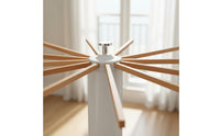 No Assembly Needed Folding Multi-Arm Drying Rack Space Saving Wooden Foldable Drying Stand Large Capacity Freestanding Clothes Airer Stable Tripod Design for Apartment