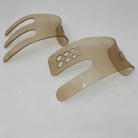 Translucent Salad Servers Curved Salad Hands Contemporary Tossers Ergonomic for Table, Kitchen