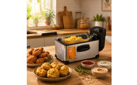 Temperature Control Electric Deep Fryer 110V Deep Fryer with Basket Easy Clean Kitchen Appliance Large Capacity