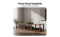 Solid Wood Audio Rack Sturdy Structure Wooden Amplifier Stand Heavy Duty High-Fidelity Equipment Cabinet for Audiophiles, Home Theater Enthusiasts