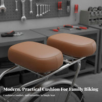 Soft & Comfortable Cycle Rear Seat Cushion High-Density Foam Universal Bike Rear Saddle Easy Installation for Children, Commuting, Cycling