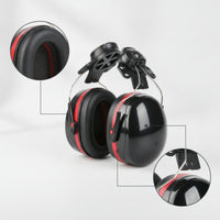 Helmet-Mounted Ear Muffs Cushioned Ear Muffs with Hard Hat Mount Long-Lasting