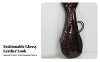 Water-Resistant Patent Leather Pipa Case Shock-Absorbing Pipa Case Thickened Padding for Adults, Music Students, Travel, Rehearsals, Storage