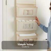 Space Saving Hanging Pocket Organizer Easy Installation Dorm Bed Organizer Long-Lasting Material for Students, RV Owners, Bedroom, Nursery