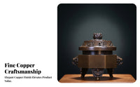 Bronze-Brown Faceted Structure & Residence Decor Lid Incense Burner