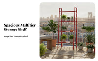 Minimalist Design 4-Tier Ladder Shelf Freestanding 4-Tier Ladder Bookshelf Multifunctional Plant Stand Multi-Purpose for Decor Enthusiasts, Apartment Dwellers, Balcony, Living Room, Bedroom, Bathroom