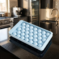 Ice Tray for Round Ice Ball Making with 33 Cell Design, Food Grade Reusable Ice Tray for Tea and Coffee, Easy Release Single Pack, 2 Day Delivery