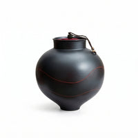 Decorative Celestial Jar Moon Lid Jar Compact Glazed for Tea Room