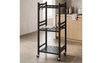 Garden Tool Organizer with Wheels Rolling for Garage, Utility Room, Homeowners