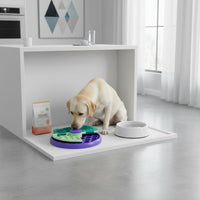 Slows Eating Interactive Dog Challenge Feeder Easy to Clean Interactive Challenge Feeder Long-Lasting Double Layer Slow Feed Bowl Non-Slip Base for Dogs, Cats, Training