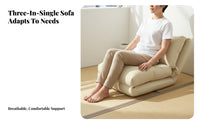 Padded Cushion Single Lazy Sofa Ergonomic Convertible Tatami Chair High-Density Foam Reclining Floor Sofa Bed Soft Textile for Apartment Dwellers, Young Adults, Bay Window, Small Areas, Balcony, Living Room