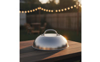 Barbecue Lid with Handle Stainless Steel Melting Dome with Handle Griddle Basting Cover Domed Dome Lid Brushed Metal