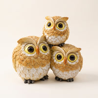 Owl Garden Figurine Resin Owl Garden Statue Hand-Painted Outdoor for Gardeners, Courtyard