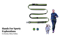 Metal Clips Hands Free Dog Leash Long-Lasting Waist Dog Leash Non Bungee for Hiking