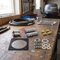 Steering Wheel Mounting Kit with Fittings High-Strength Boat Steering Linkage Set Quick-Join