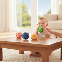 4 Pieces Sensory Ball Set Soft Textured Ball Set Sensory Balls Squeezable Textured Balls Tactile for Babies, Nursery, Bath Time