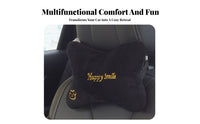 Car Headrest and Rear Pad Set All-Year Car Headrest and Rear Support Set Bone Shaped Neck Pillow Slow Recovery for Driving