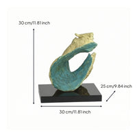 Abstract Rock Statue Contemplative-Style Rock Sculpture Tabletop Stone Ornament for Interior Designers, Art Collectors, Tea Room