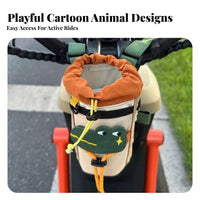 Multifunctional Storage Cycle Handlebar Bag Drawstring Closure Bike Stem Water Bottle Bag Easy Installation for Cyclists, Camping, Touring
