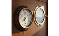 Vintage Ocean Clock Nautical Ocean Clock with Metal Shell Coastal Elegant for Sailors, Beach House