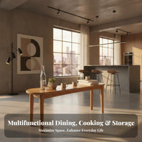 Extendable Sideboard Table Minimalist and aesthetic Kitchen Island Multi-Functional Dining Counter for Small Families, Living Room, breakfast corner, Coffee Bar