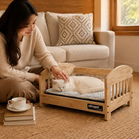 Dog Bed Pet Bed M Size Wooden 5D Double-sided Spine Protection Mattress All-season Compatible