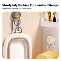 Drilldrill-Less Suction Cup Basin Hanger Removable Bathroom Accessory Easy Installation Wall Hook Space-Saving for Renters, Homeowners, Families