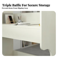 Immersive Design Private Study Carrel Spacious Work Area Partitioned Desk Upper Storage Shelf Computer Table With storage shelf for Homeschoolers, Library Patrons, Dormitory, Classroom, Testing Center, Home Office