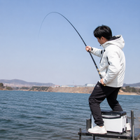 Beginner Backpacking Fishing Rod, Carbon Fiber Telescopic Stream Rod, Ultralight Portable for Hiking, 38cm Retracted