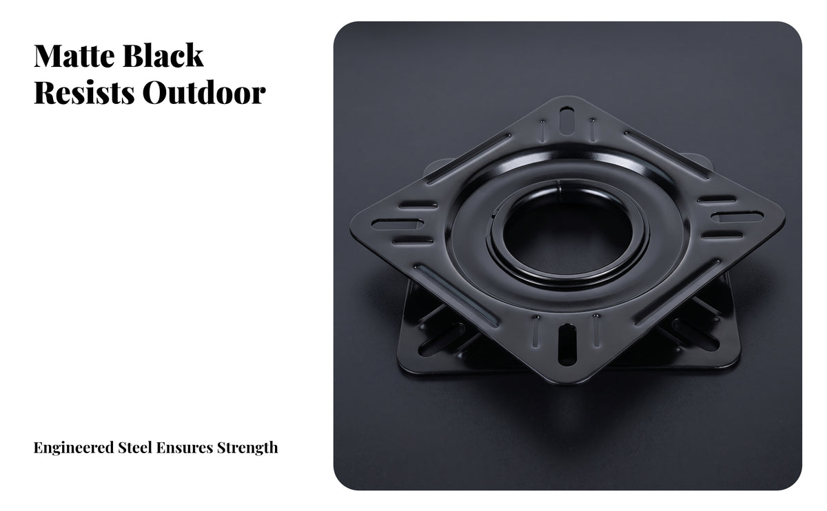 360 Degree Rotatable Seat Swivel Plate | Heavy-Duty Steel Construction, Low-Profile Design, Boat Seat Swivel, for Boats